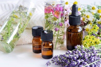 Flacon d'huile essentielle Huiles essentielles de lavande et d'immortelle